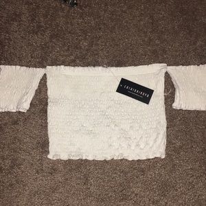 Off shoulder crop top brand new